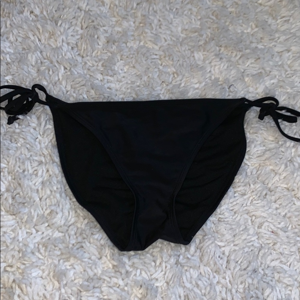 Black string bikini bottoms